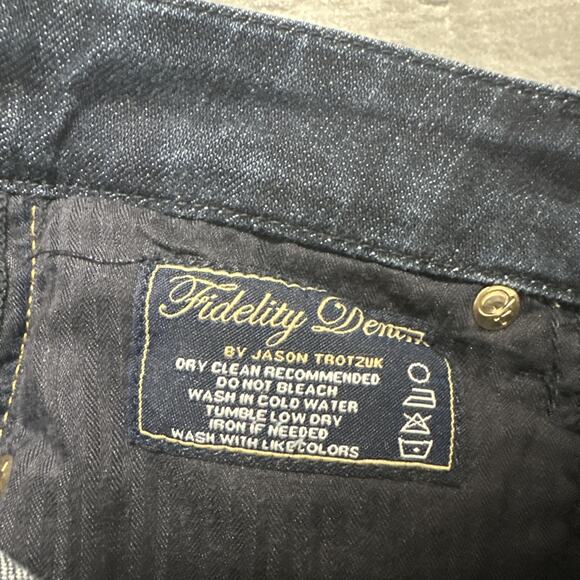 Fidelity Supreme Flared Jeans Women’s Size 28 Dark Blue Denim - Picture 8 of 12
